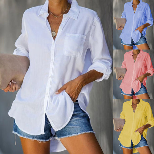 Amarae lightweight cotton blouse shirt for women with classic collar