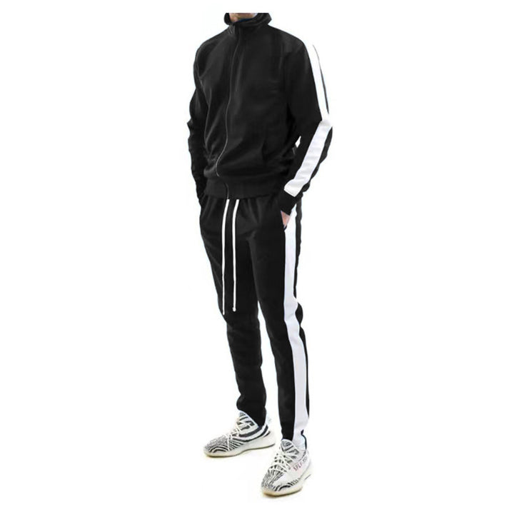 Men's sports suit with high collar and side stripes Lune London