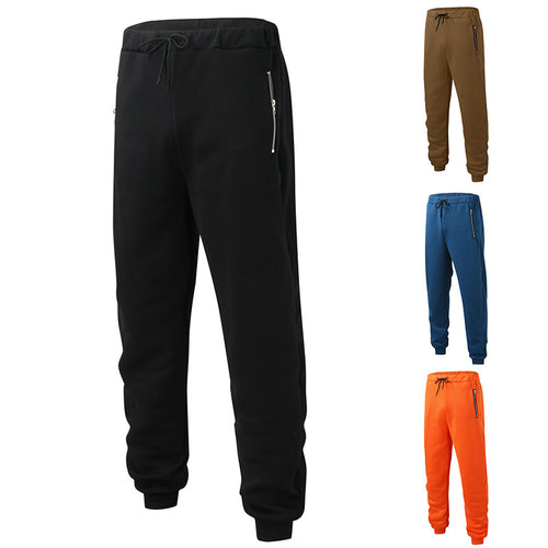Sporty men's jogging pants with elastic waistband and side zip pockets Amarae