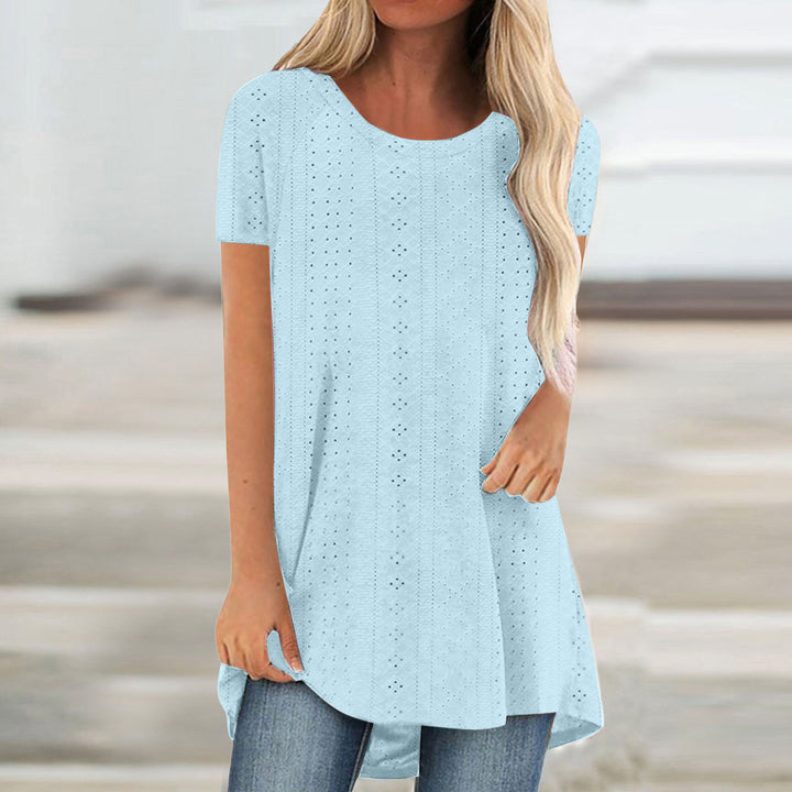Ladies Top Tunic with breathable perforated pattern Chic and Style