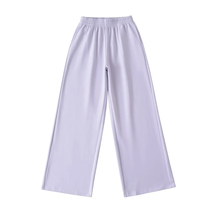 Wide jersey pants for women with elastic waist Lune London