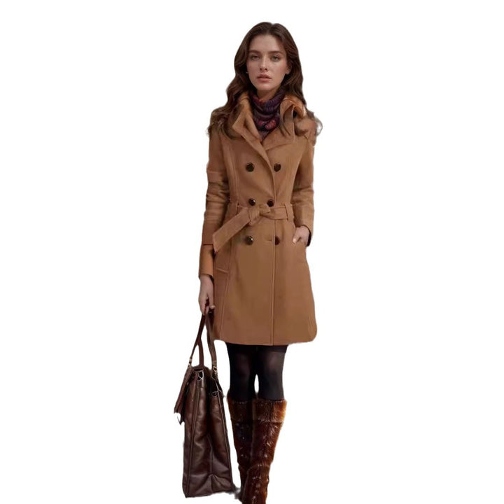 Ladies Elegant Trench Coat with Satin Finish Amarae