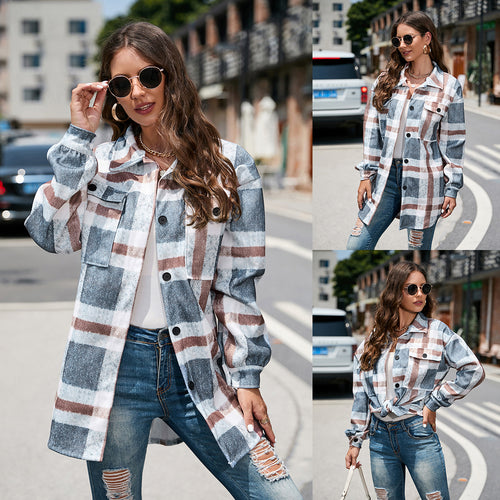 Amarae Check Flannel Shirt for Women