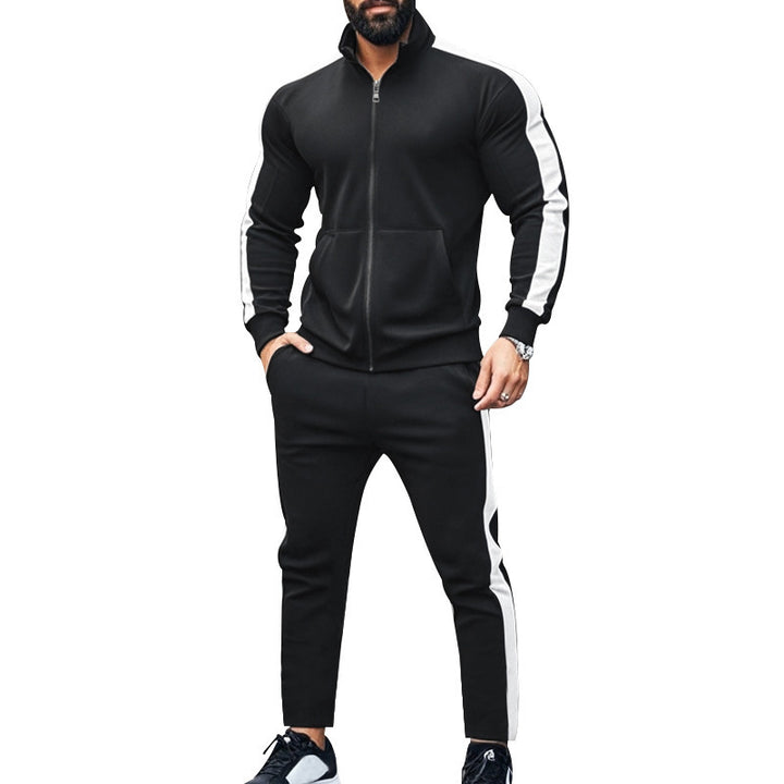Sport leisure suit for men with high collar and practical zip pockets Lune London
