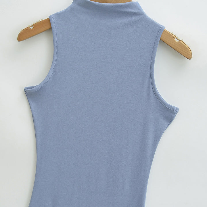 Ladies Figured Close-Fitting Midi Dress with Integrated Bolero and Stand-Up Collar Amarae