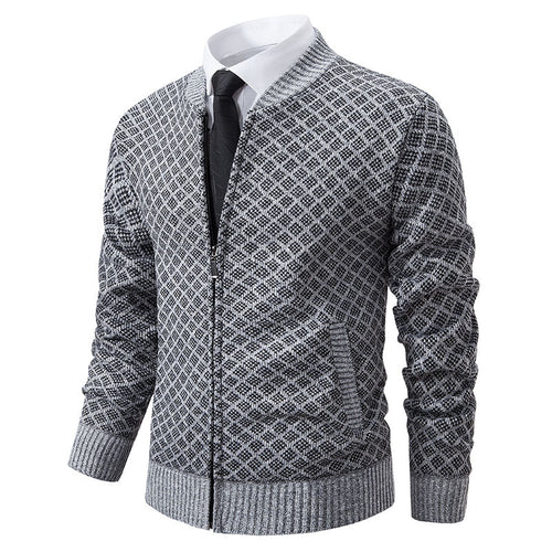 Elegant knitted blazer for men with fine structure Amarae