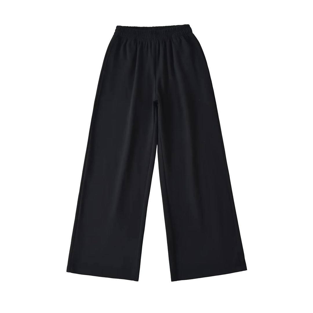 Wide jersey pants for women with elastic waist Lune London