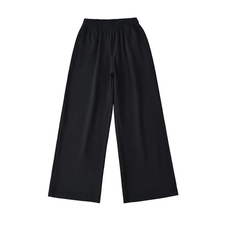Wide jersey pants for women with elastic waist Lune London