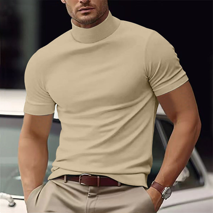 Men's Short Sleeve Turtleneck T-Shirt Lune London