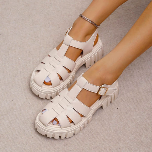 Women’s Bock Sandals with Sturdy Platform and Fashionable Strap Design Amarae