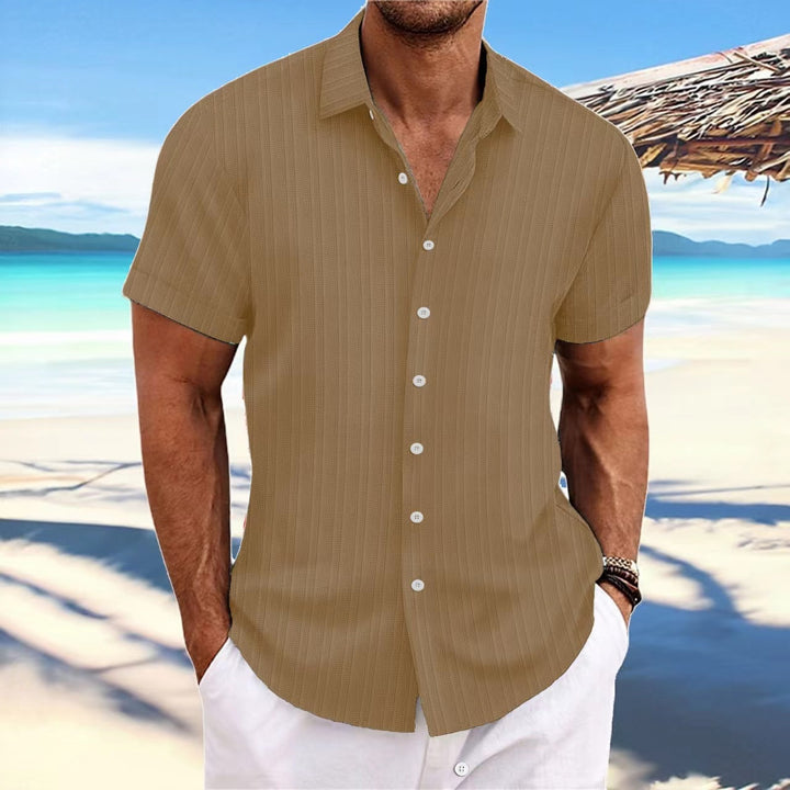 Casual short-sleeved striped shirt for men Amarae