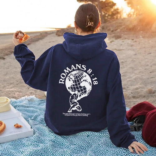 Women's hoodie with inspiring world motif and high-quality print Chic & Stil
