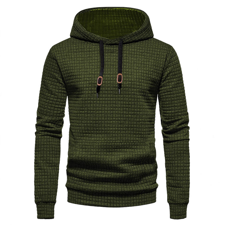 Men's Design Hoodie with high collar and textured fabric Lune London