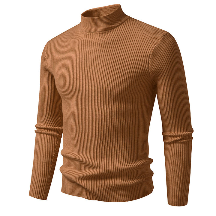 Men's Ribbed Knit Turtleneck Sweater Lune London