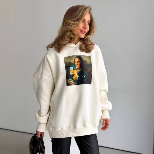 Ladies oversized hoodie with creative artistic pattern Amarae