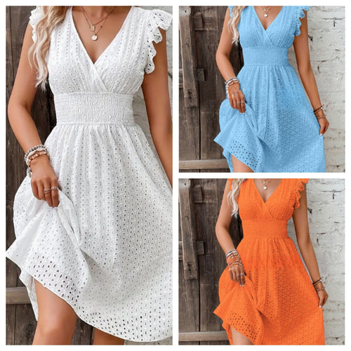 Women’s summer dress with elegant lace sleeves Amarae