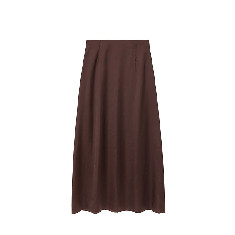 Maxi Skirt in Satin Women Lune London