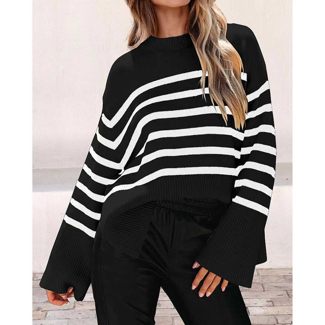 Lune London striped oversized sweater for women