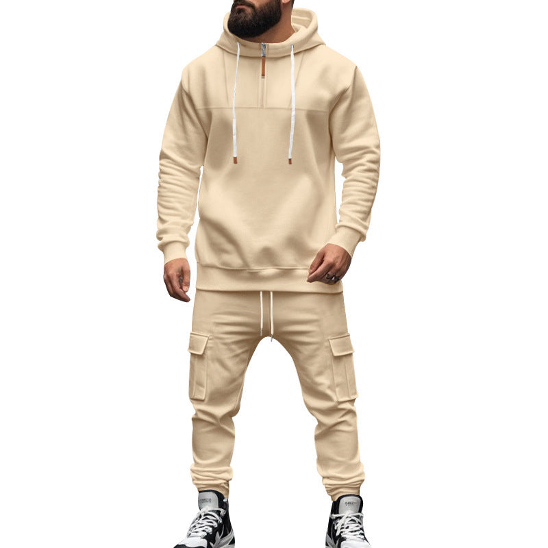 Men's chic and stylish athletic hoodie and cargo pants