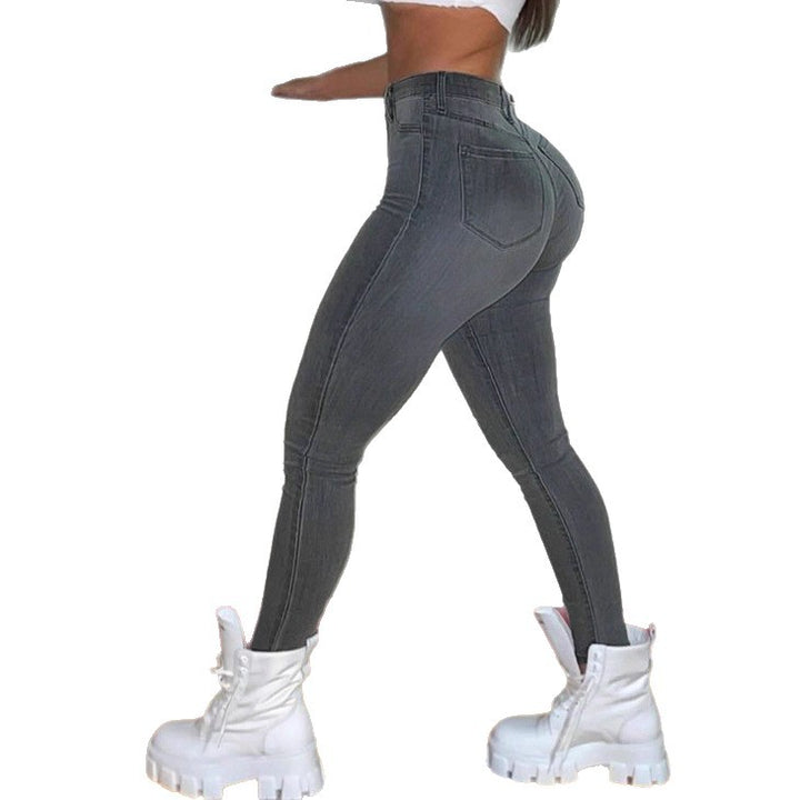 Women high-waisted fitted jeans with shaping hip lift and slimming cut Amarae