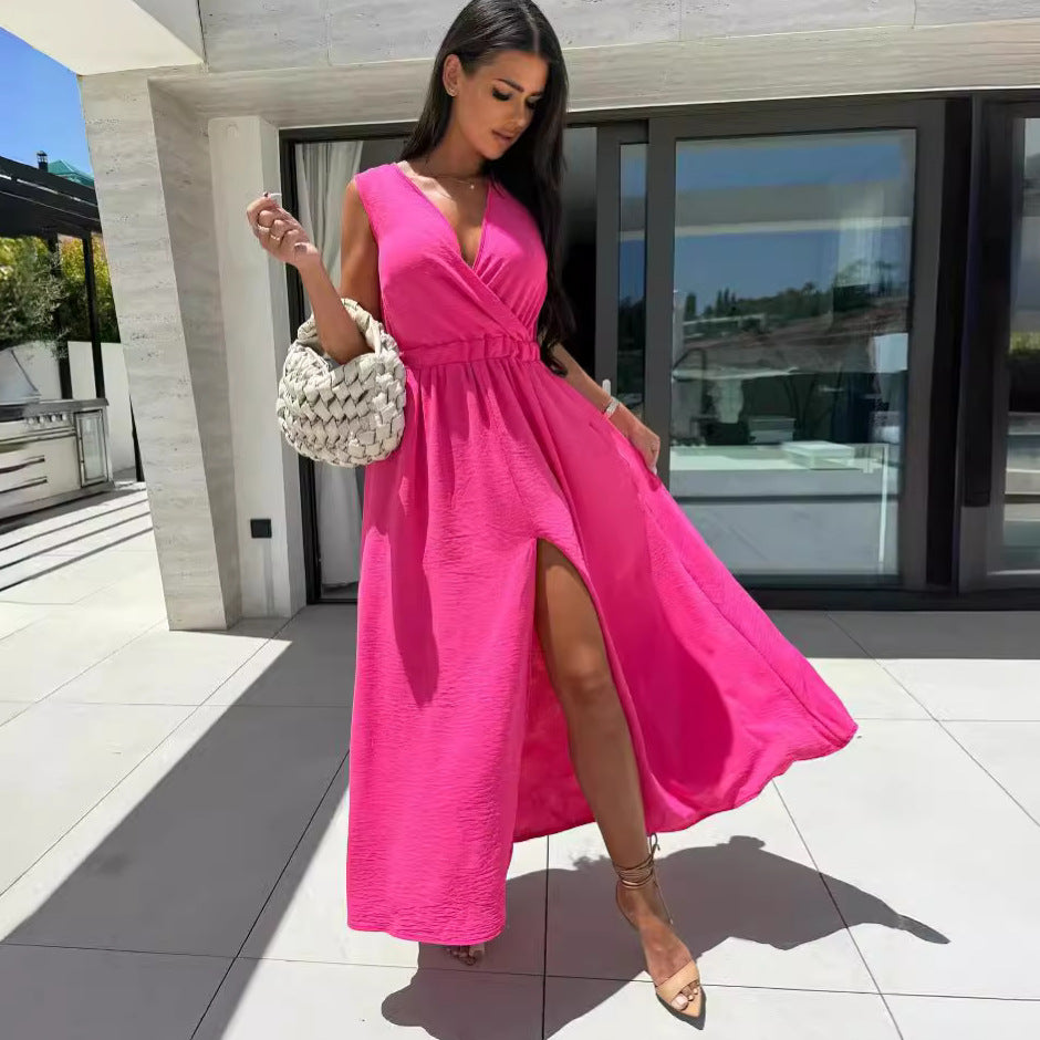 Elegant high-waisted maxi dress Lune London