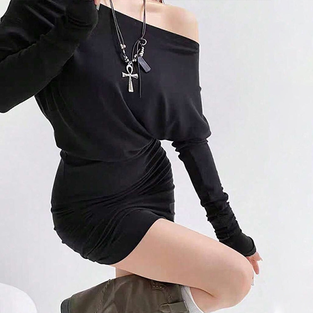 Robe mini décontractée à une épaule pour femmes avec coupe fluide Chic & Stil