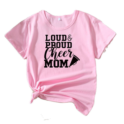 Chic and Stylish Mama Cheerleading Graphic T-Shirt Women