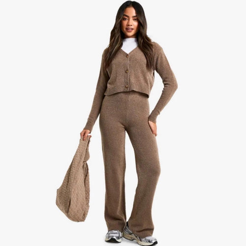 Women's loungewear set with stylish cardigan and comfortable loose pants Amarae