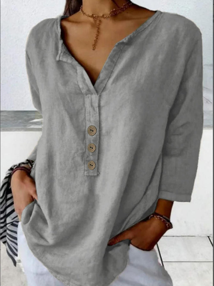 Shirt blouse for women with casual button placket Lune London