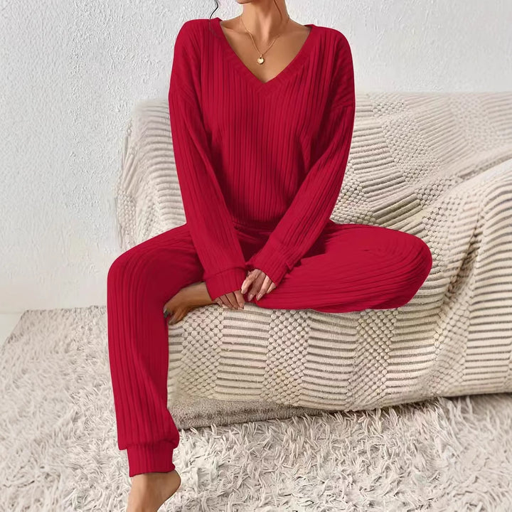 Lune London Women's Ribbed Knit Loungewear Set