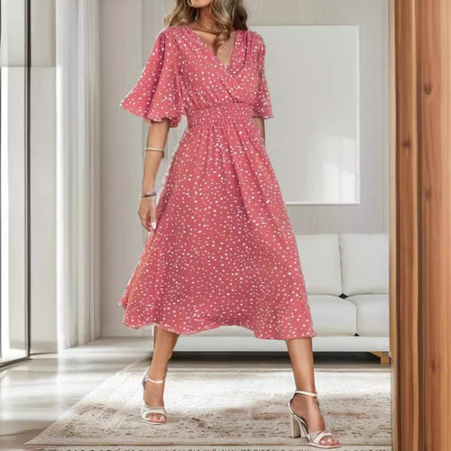 Elegant wrapped midi dress for women Amarae