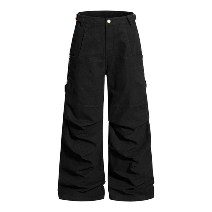 Women's Wide Cargo Pants with Reinforced Knee Areas and Multifunctional Pockets Amarae