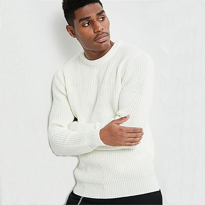Chunky knit sweater for men with a textured rib design and a relaxed fit Lune London