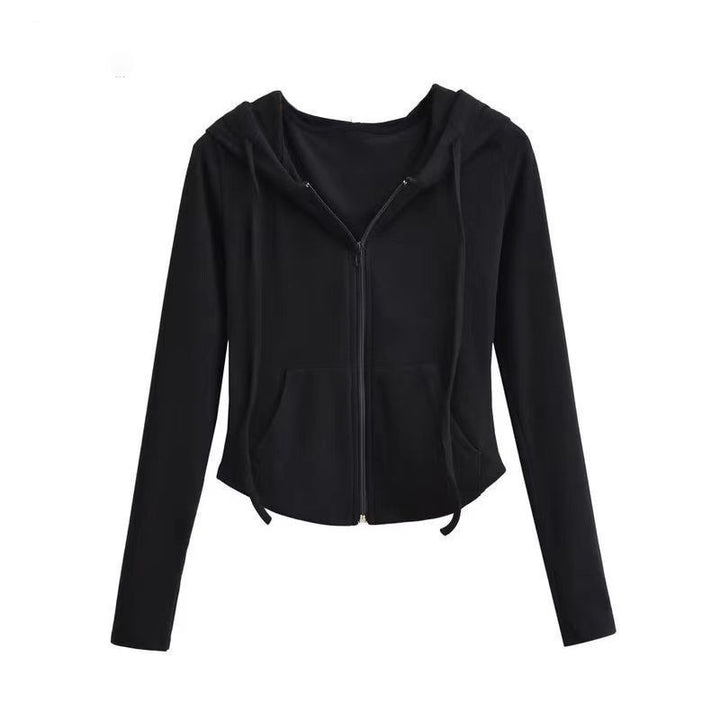 Ladies fashionable hoodie with practical zipper Chic & Stil