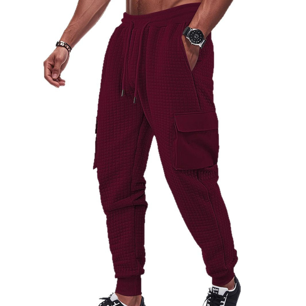 Men's cargo jogger pants with textured design and practical pockets Lune London