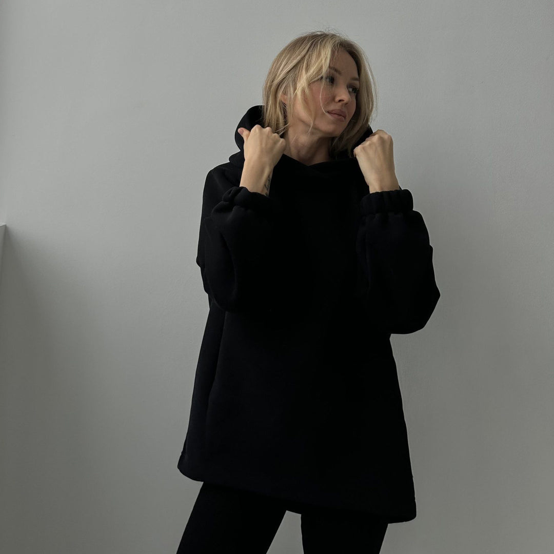 Hooded sweatshirt for women with creative details and casual cut Lune London