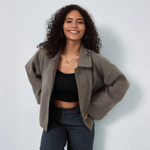 Ladies casual oversized double-breasted jacket Amarae