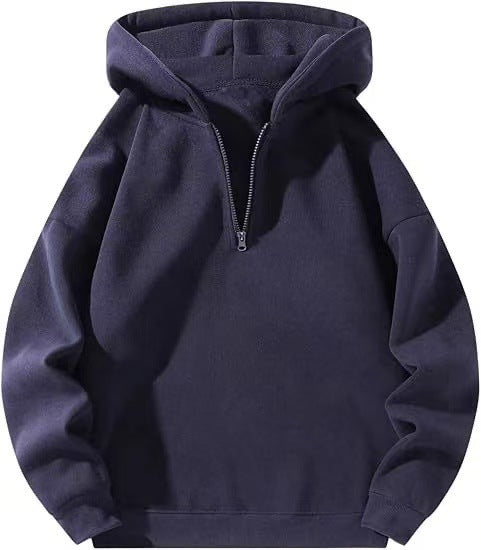 Hooded sweater for women with high collar and full zip Lune London