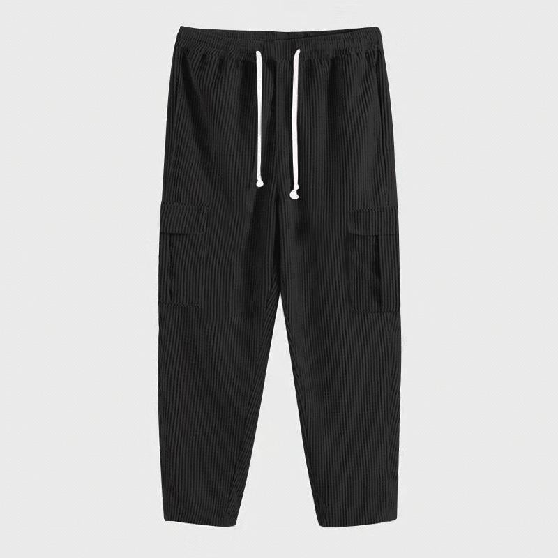 Men's cargo pants with elastic waistband and practical side pockets Lune London