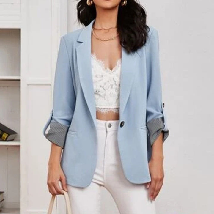 Casual elegant blazer for women with roll-up sleeves and classic fit Lune London