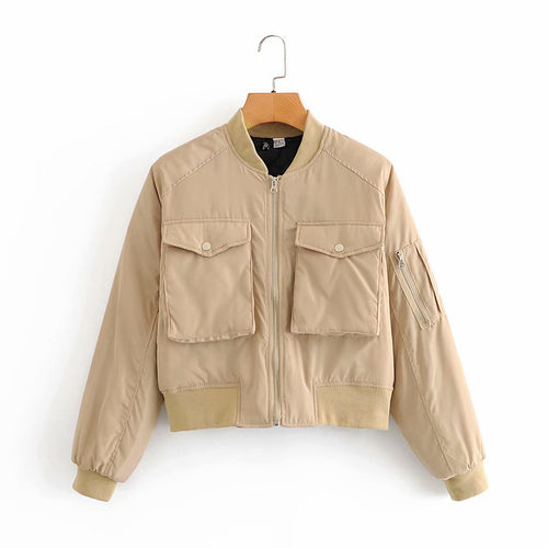 Ladies casual utility jacket with practical pockets Amarae