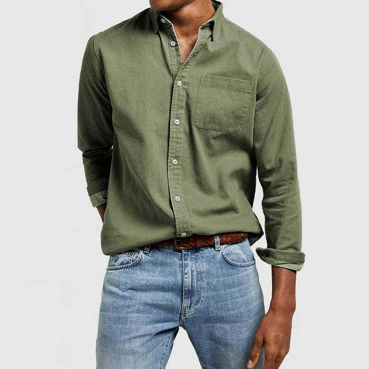 Casual shirt for men in lightweight cotton fabric Amarae
