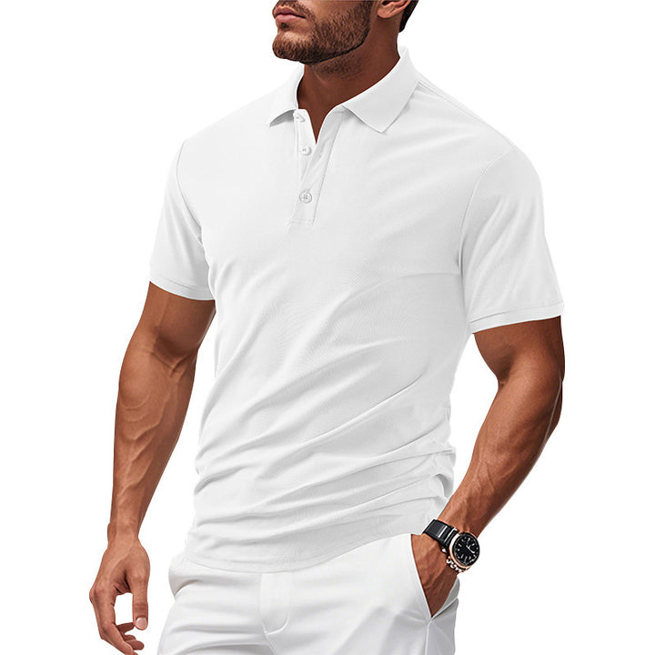 Men's polo in functional breathable material with a modern cut Lune London