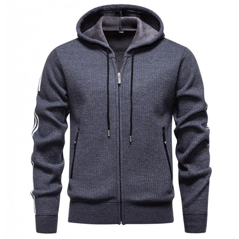 Sporty hoodie jacket for men with an innovative material blend Lune London