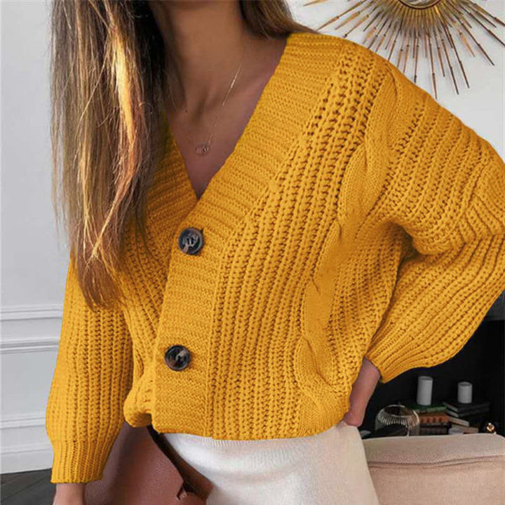 Ladies Chunky Knit Cardigan with Chic Button Detail and Style