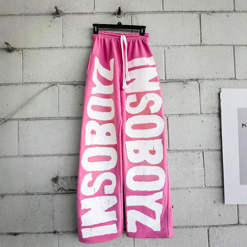 Women's leisure pants with trendy statement print Chic & Stil