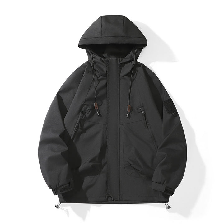 Technical outdoor jacket for women with adjustable hood design and practical pockets Amarae