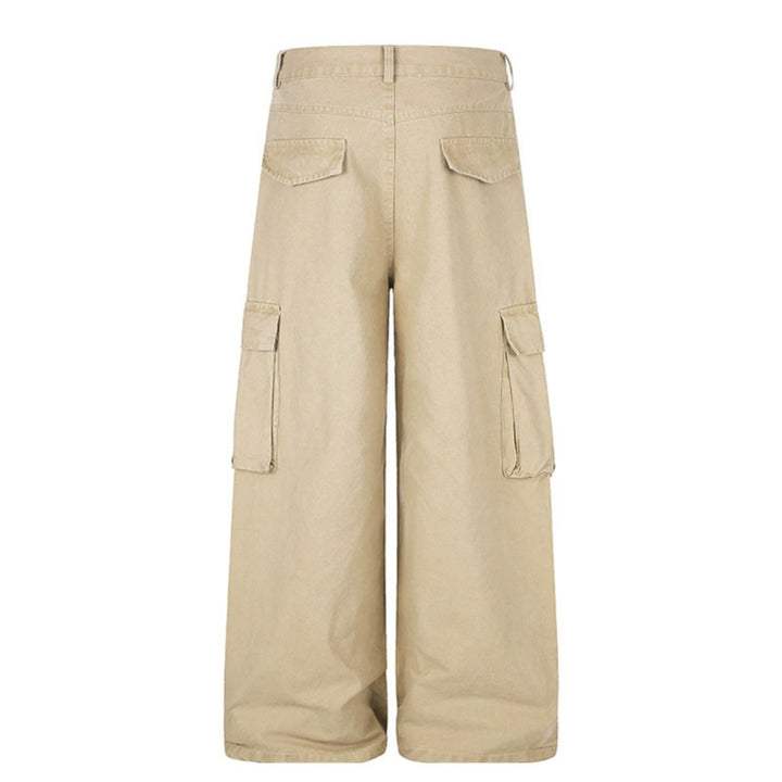 Women Wide High-Waist Cargo Pants with Large Flap Pockets and Utility Details Amarae
