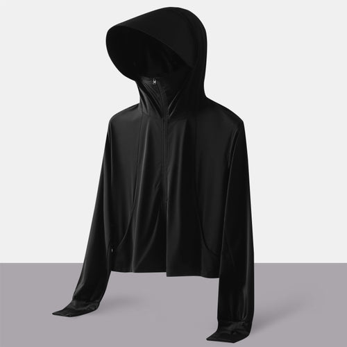 Ladies Breathable Sports Jacket with Hood and Zipper Amarae