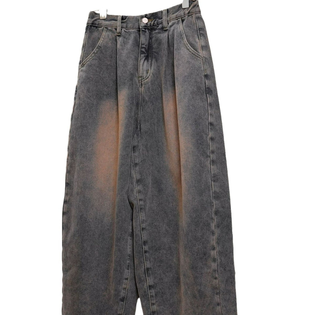 Women's Extra Wide Baggy Jeans in Balloon Cut with Vintage Wash Amarae
